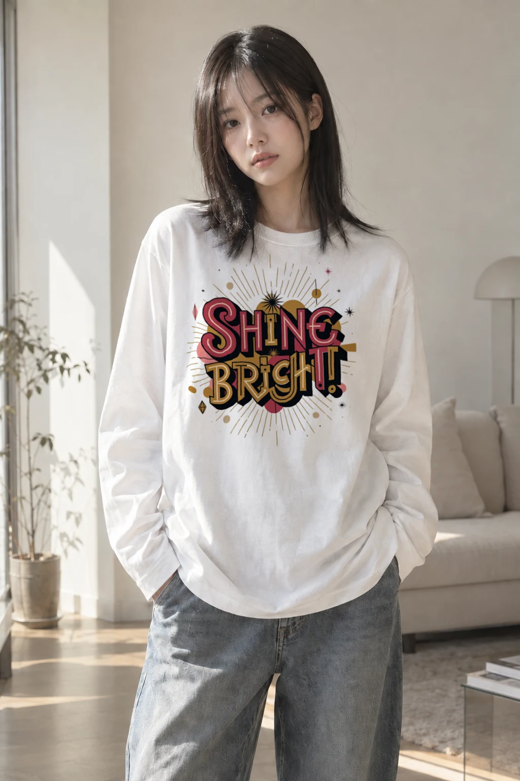 "Shine Bright" Unisex Longsleeve T-shirt | Gildan 2400