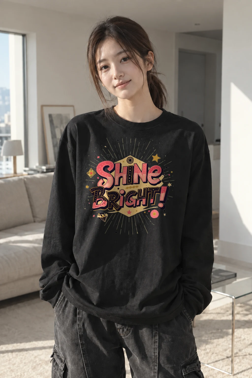 "Shine Bright" Unisex Longsleeve T-shirt | Gildan 2400