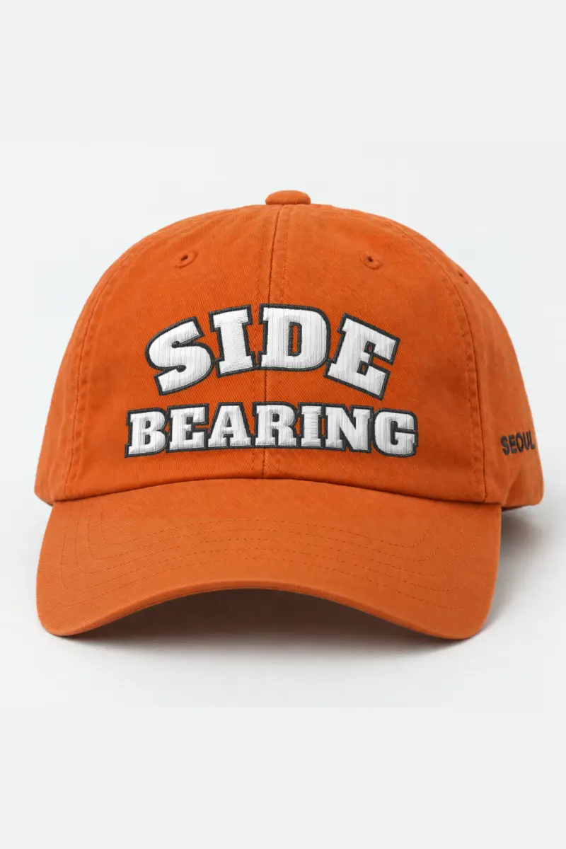 "Side Bearing" Classic Dad Hat · Embroidered — orange/cap-front