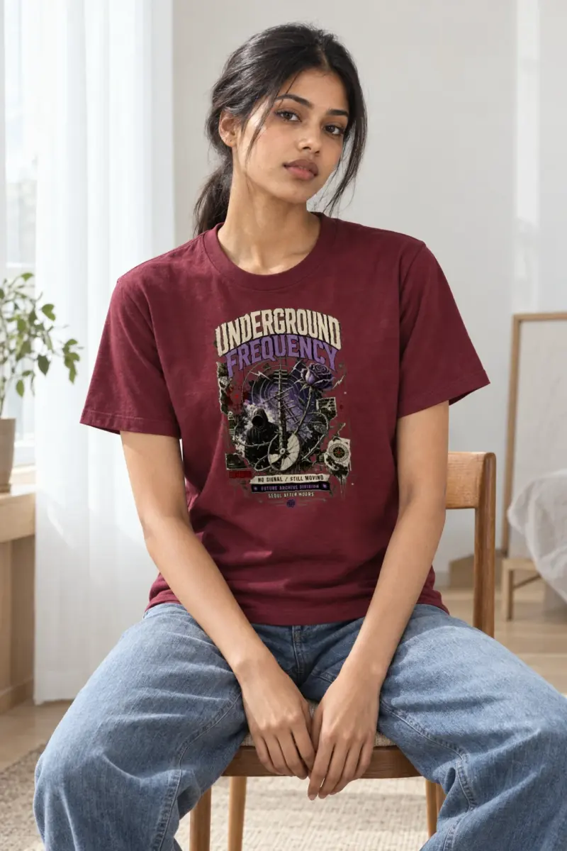 "Signal After Midnight" Heavyweight Unisex Crewneck T-shirt | Gildan 5000
