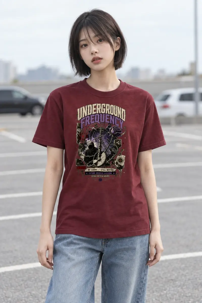 "Signal After Midnight" Heavyweight Unisex Crewneck T-shirt | Gildan 5000