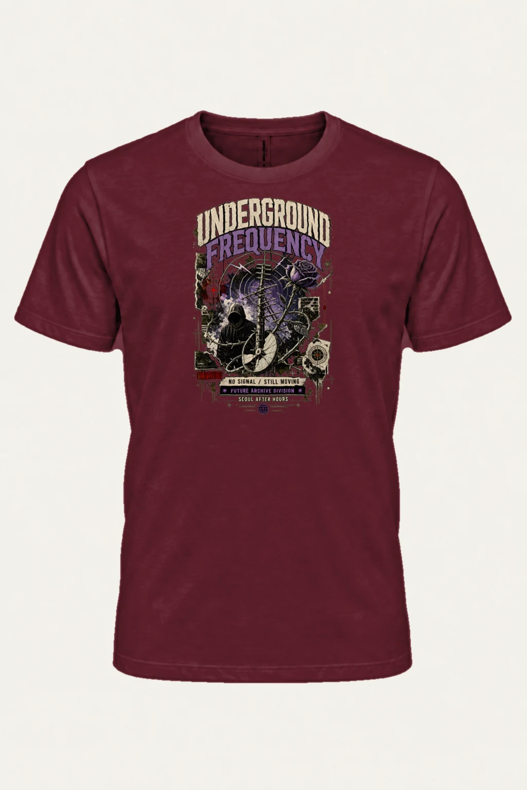 "Signal After Midnight" Heavyweight Unisex Crewneck T-shirt | Gildan 5000