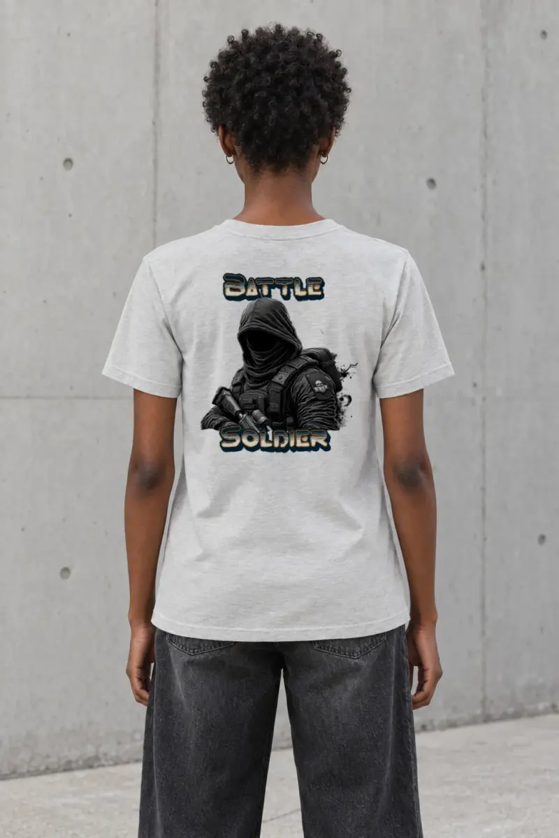 "Silent Front" Heavyweight Unisex Crewneck T-shirt | Gildan 5000