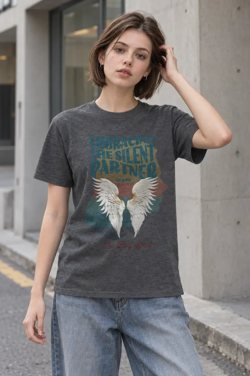 "Silent Partner Wings" Heavyweight Unisex Crewneck T-shirt