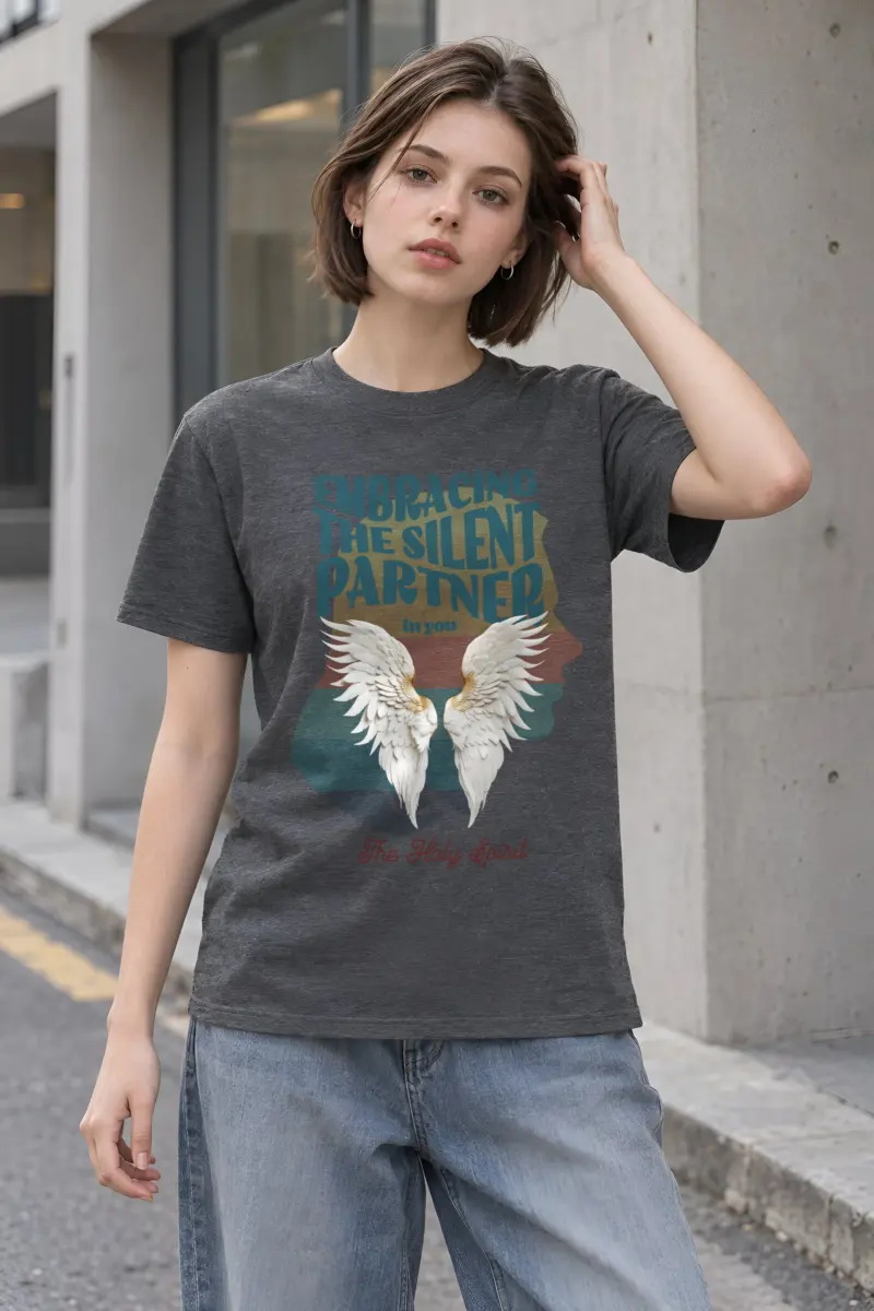 "Silent Partner Wings" Heavyweight Unisex Crewneck T-shirt