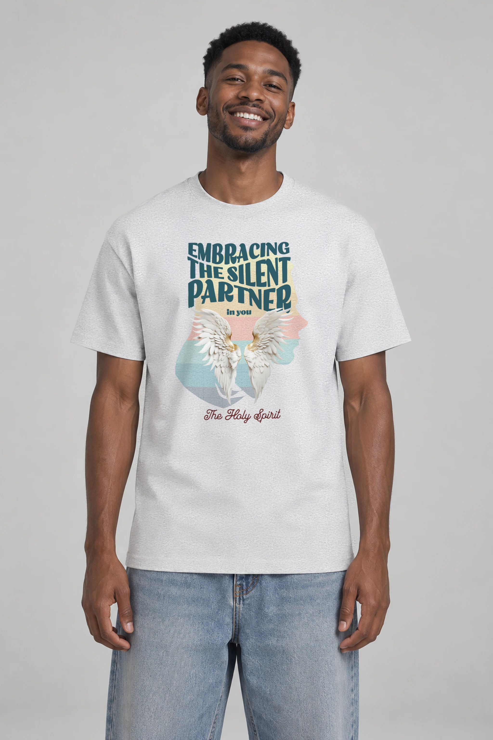"Silent Partner Wings" Heavyweight Unisex Crewneck T-shirt