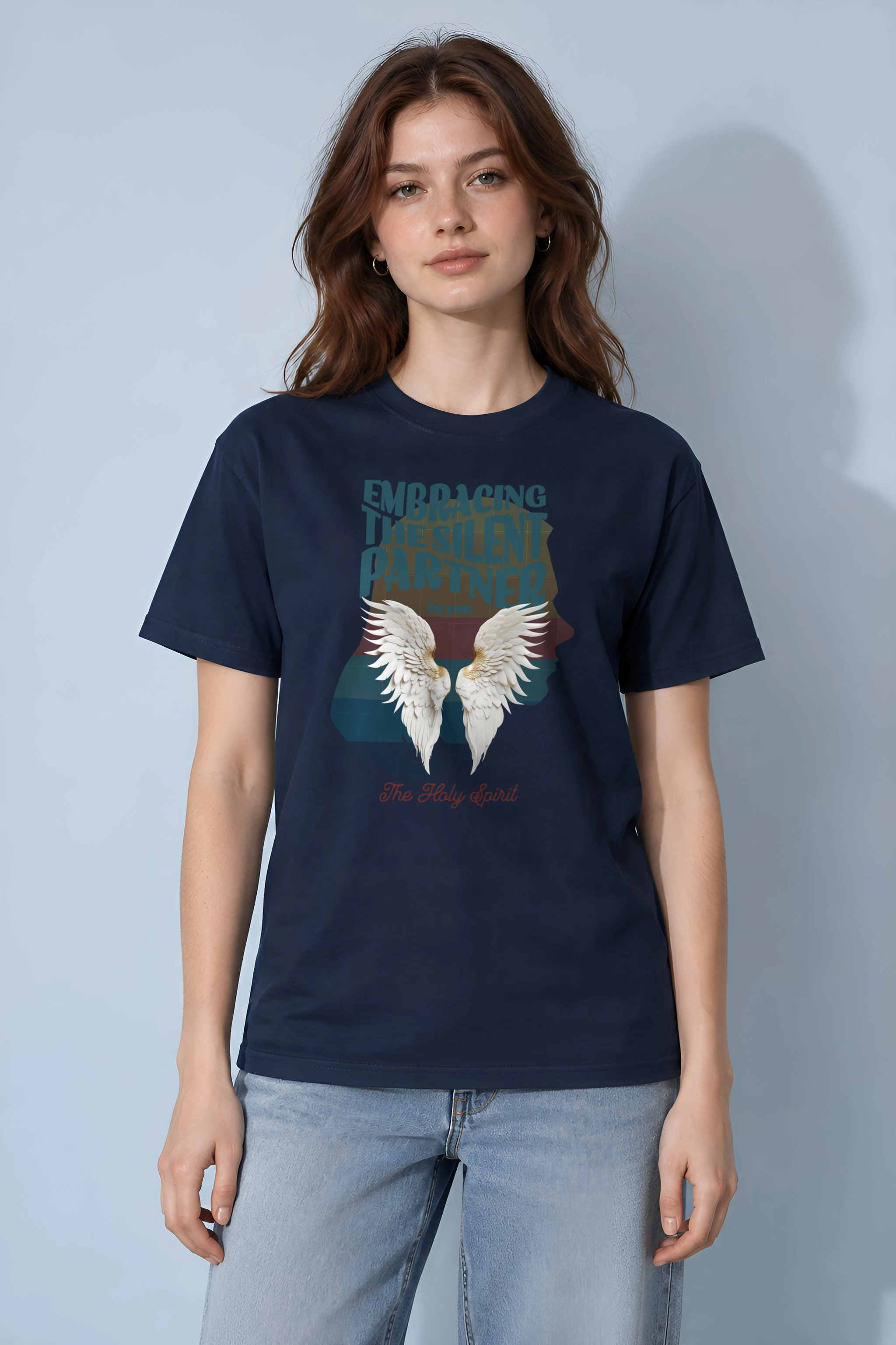 "Silent Partner Wings" Heavyweight Unisex Crewneck T-shirt