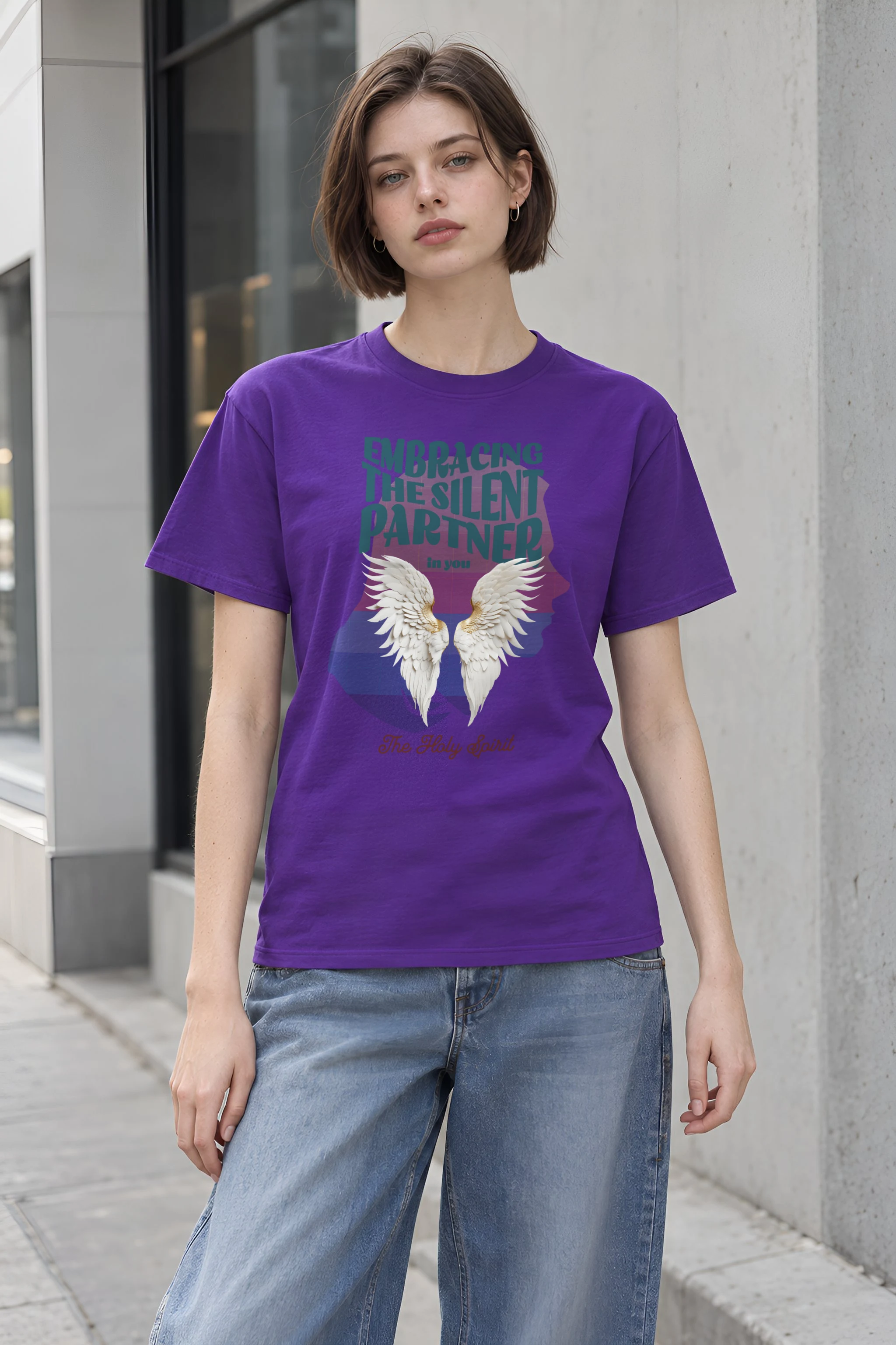 "Silent Partner Wings" Heavyweight Unisex Crewneck T-shirt