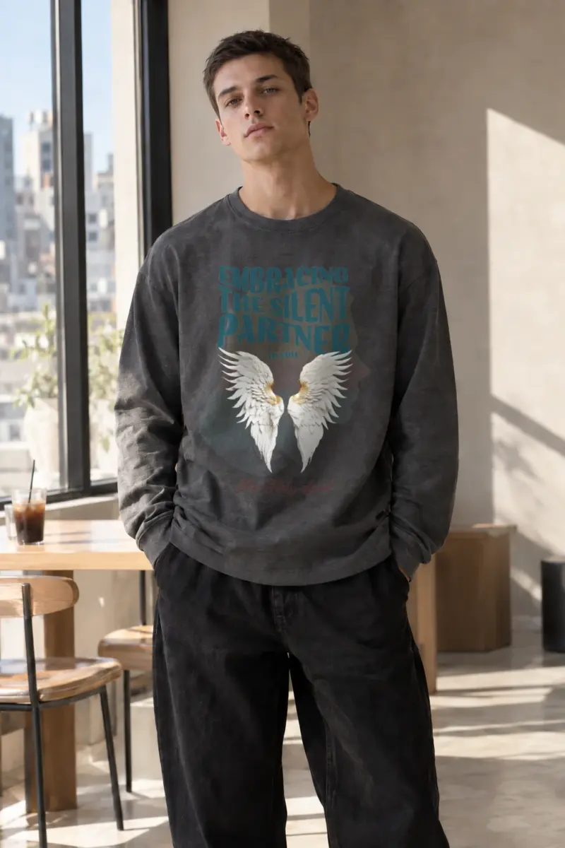 "Silent Partner Wings" Unisex Longsleeve T-shirt | Gildan 2400