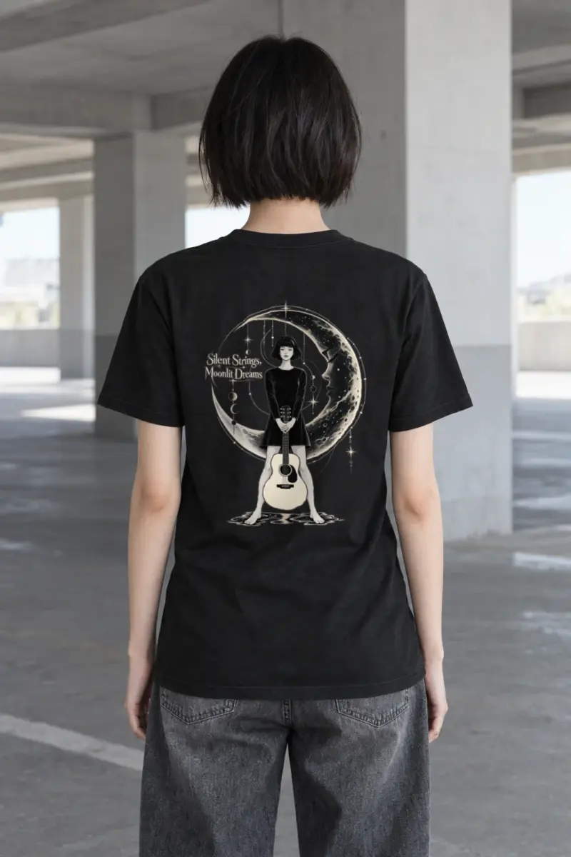 "Silent Strings" Heavyweight Unisex Crewneck T-shirt