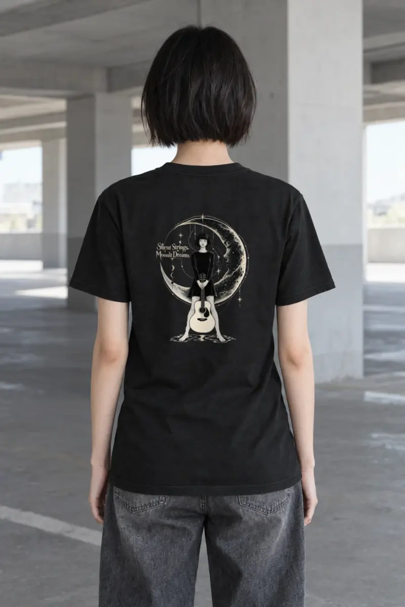 "Silent Strings" Heavyweight Unisex Crewneck T-shirt