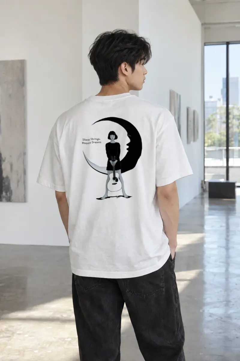 "Silent Strings" Heavyweight Unisex Crewneck T-shirt | Gildan 5000