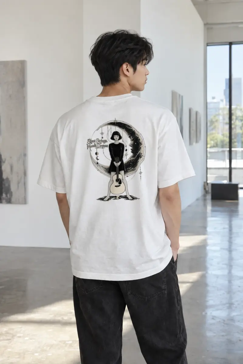 "Silent Strings" Heavyweight Unisex Crewneck T-shirt | Gildan 5000