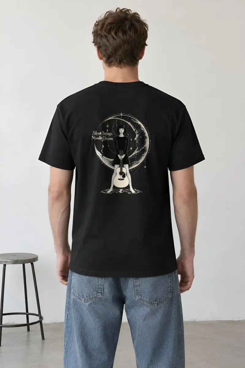 "Silent Strings" Heavyweight Unisex Crewneck T-shirt