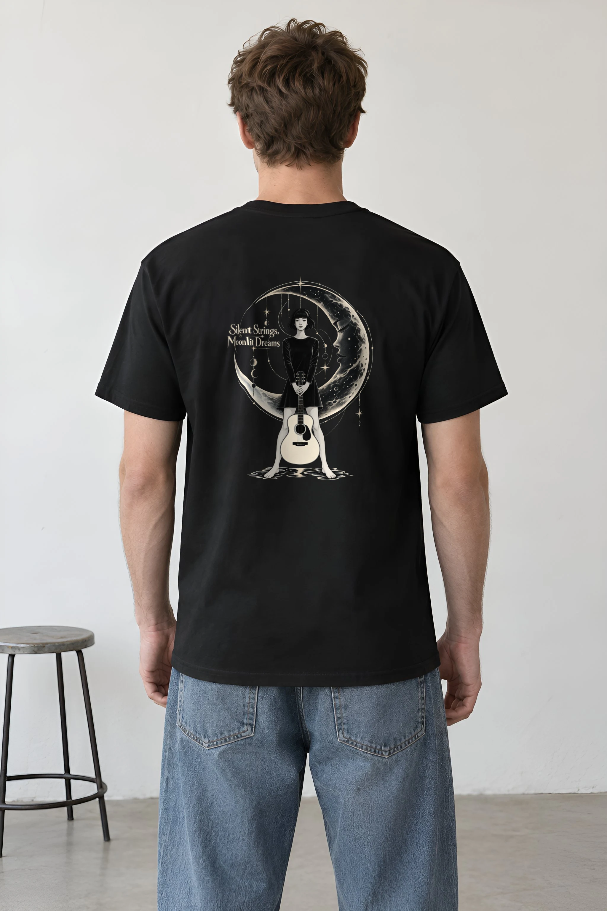 "Silent Strings" Heavyweight Unisex Crewneck T-shirt