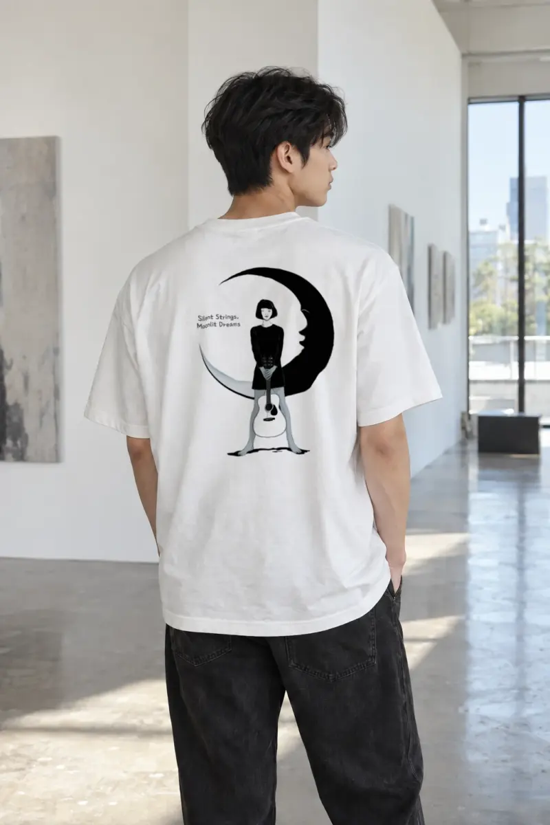 "Silent Strings" Heavyweight Unisex Crewneck T-shirt | Gildan 5000