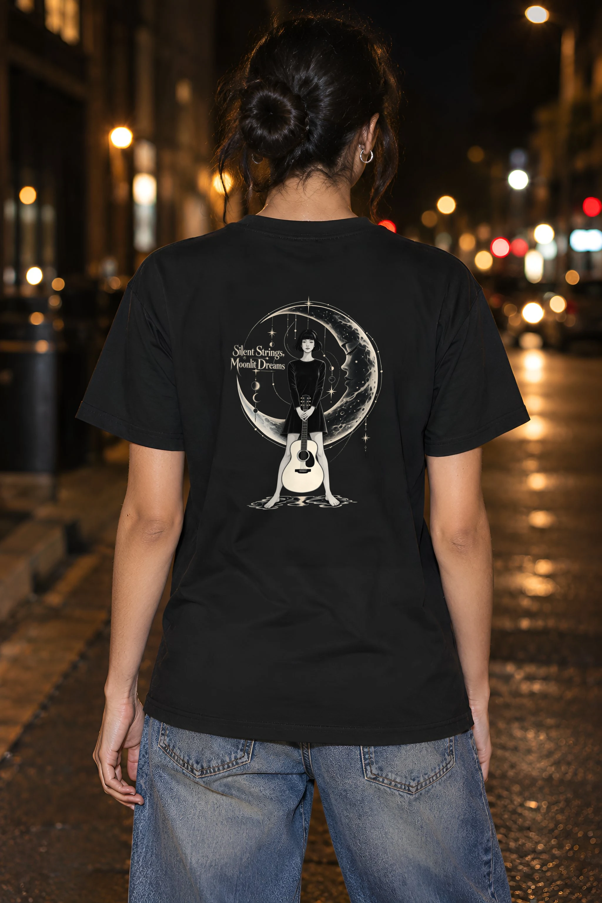 "Silent Strings" Heavyweight Unisex Crewneck T-shirt