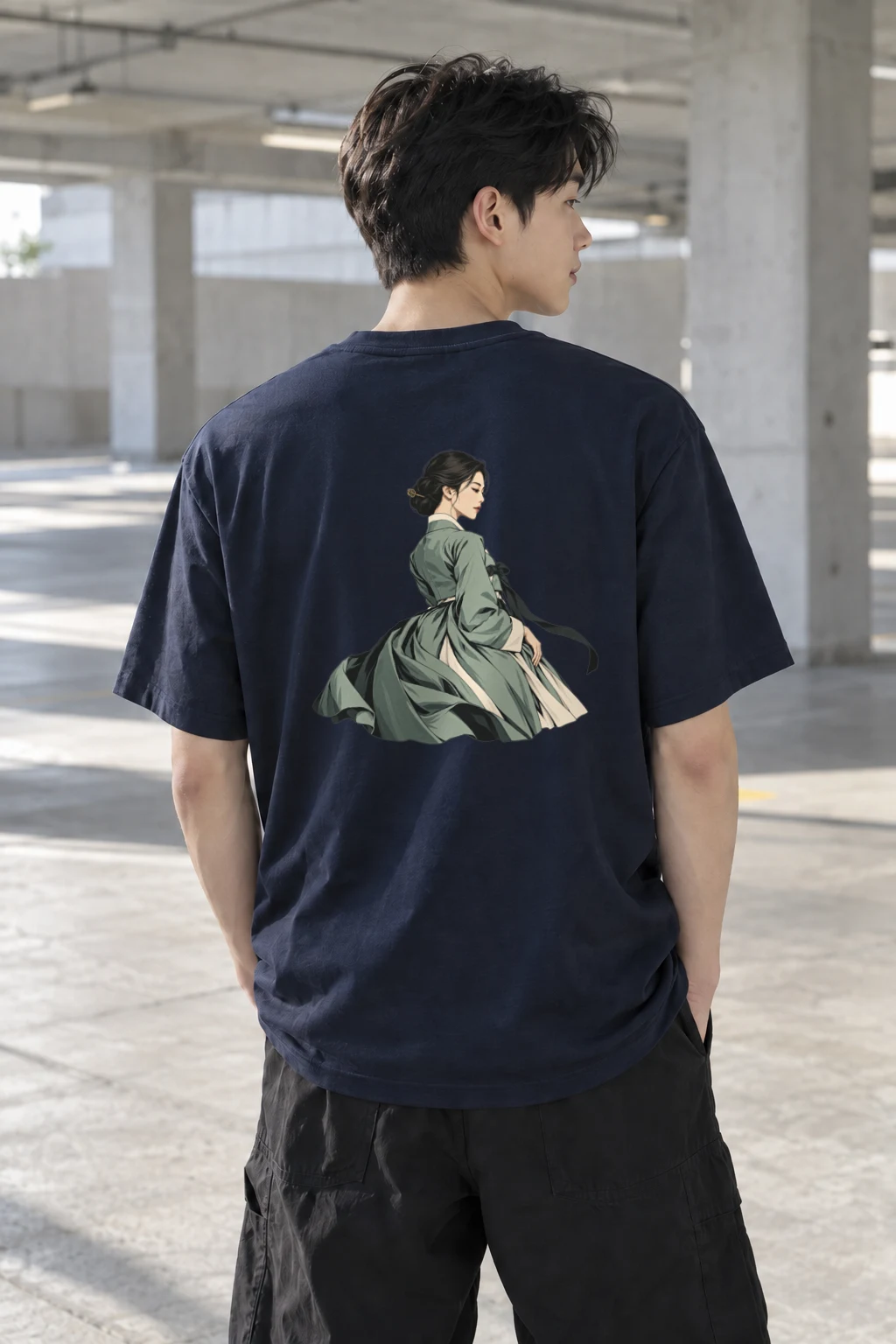 "Silk Stillness" Heavyweight Unisex Crewneck T-shirt | Gildan 5000