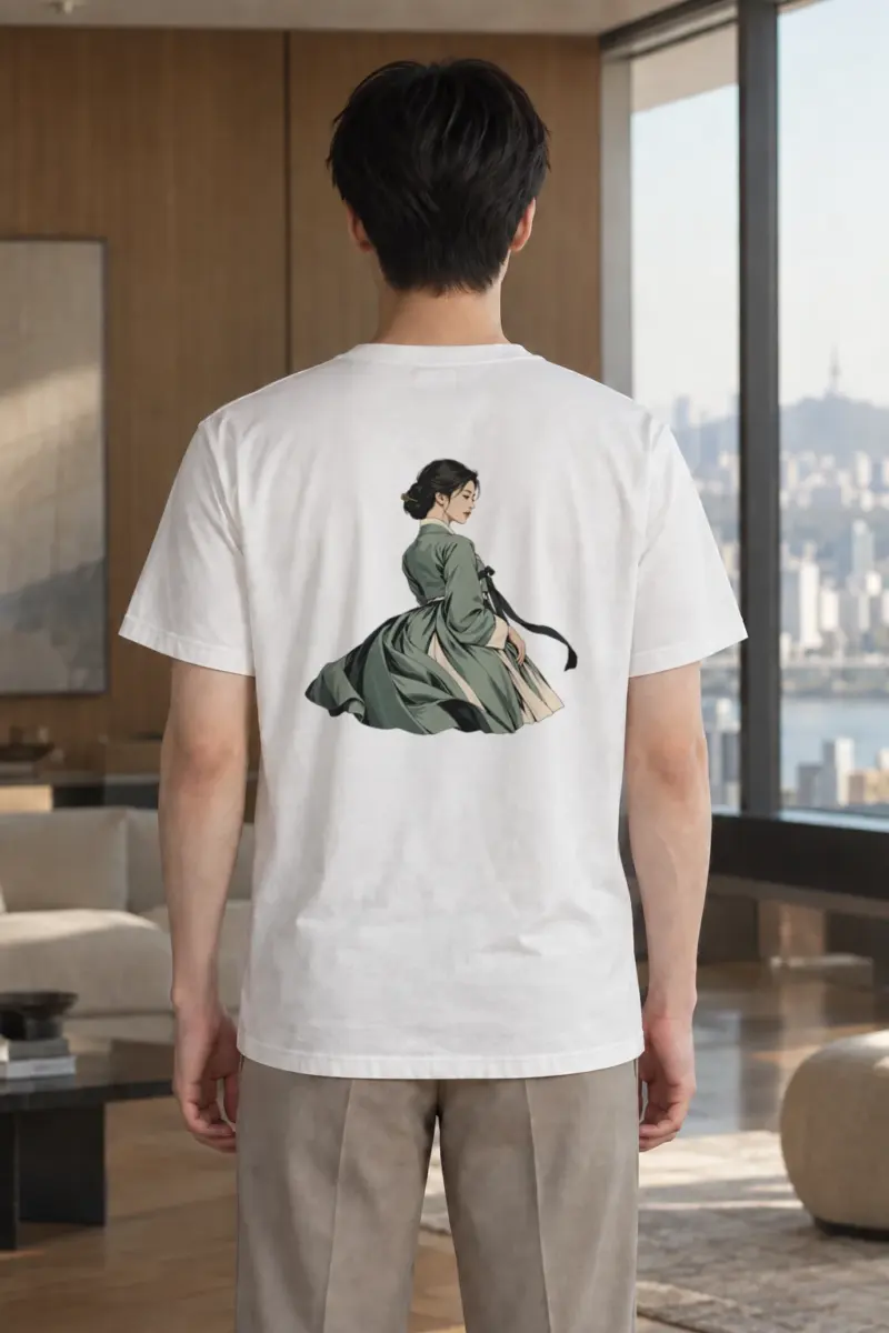 "Silk Stillness" Heavyweight Unisex Crewneck T-shirt | Gildan 5000