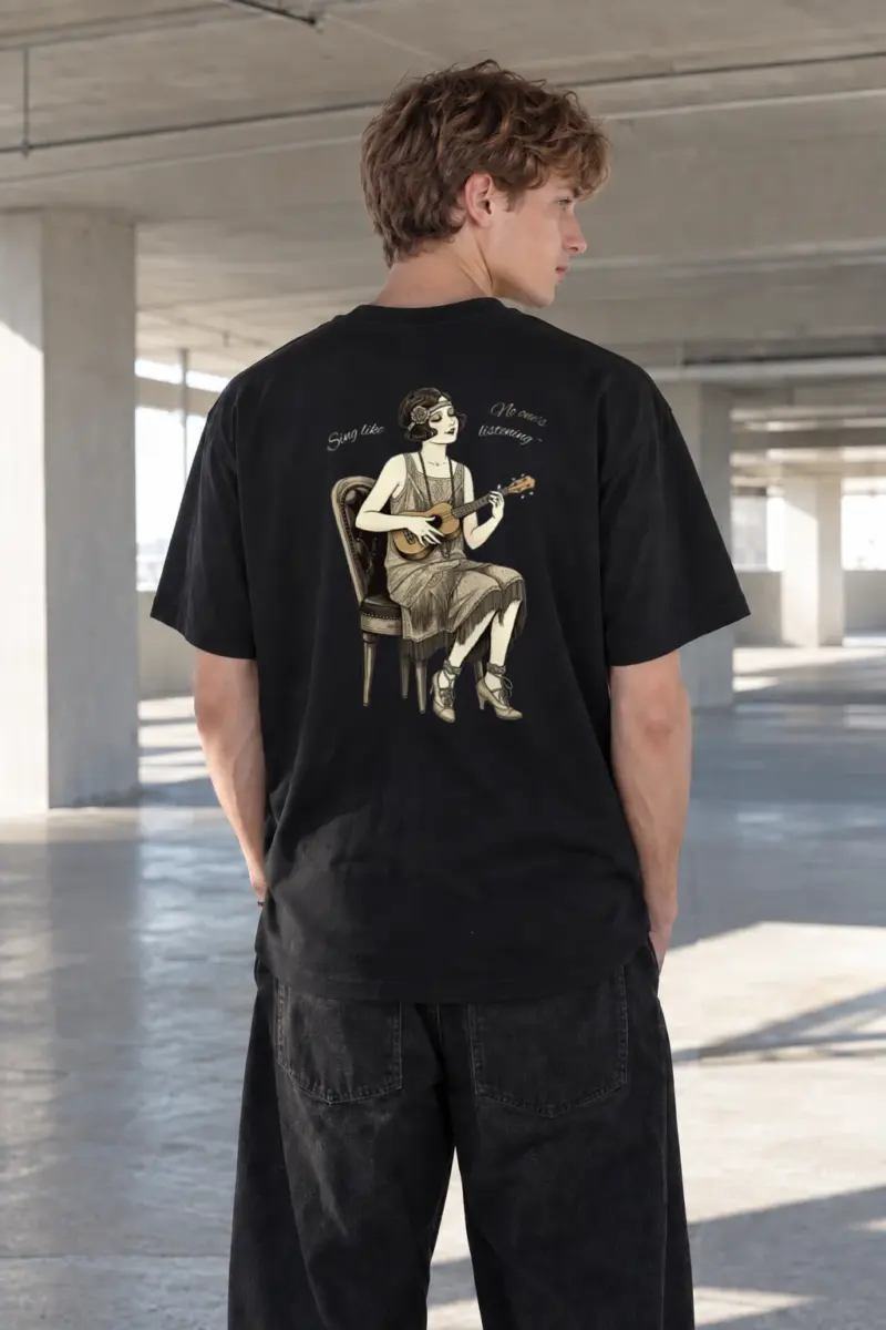 "Sing A Little" Heavyweight Unisex Crewneck T-shirt | Gildan 5000