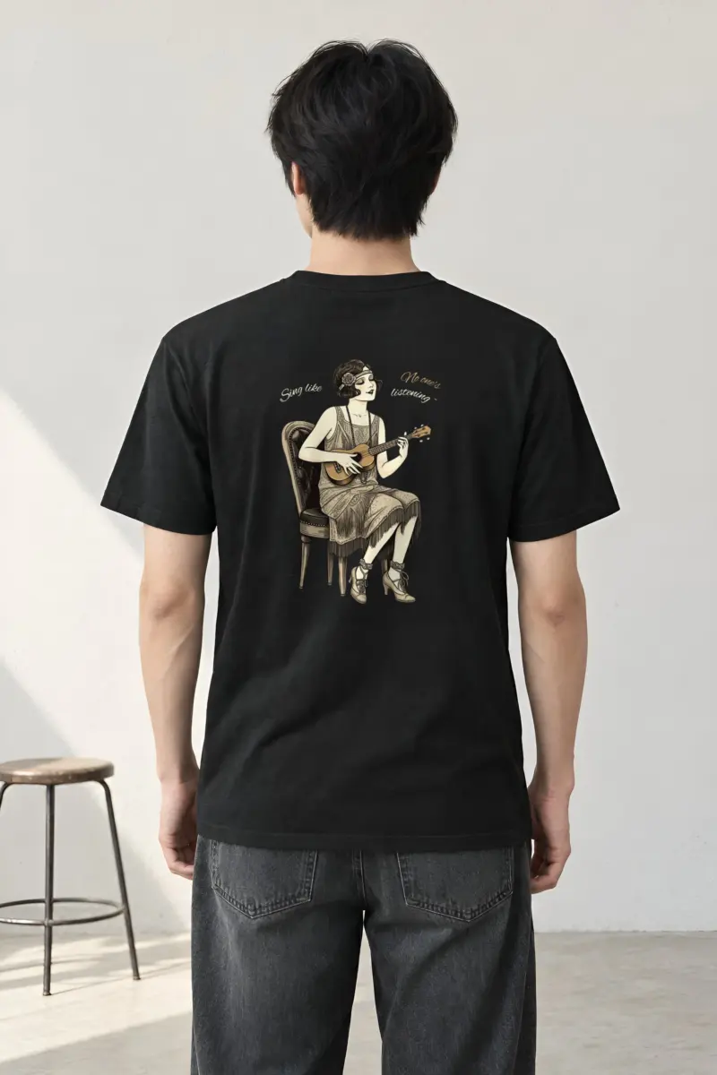 "Sing Like No One's Listening" Heavyweight Unisex Crewneck T-shirt