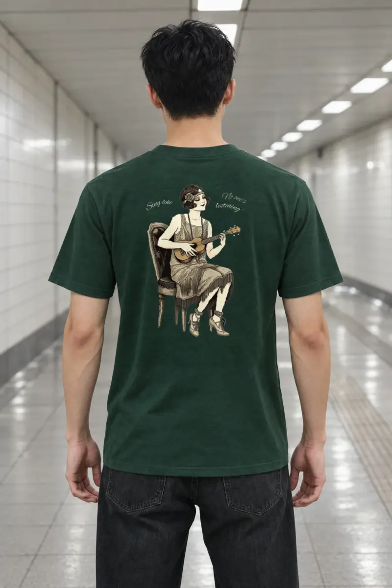 "Sing Like No One's Listening" Heavyweight Unisex Crewneck T-shirt