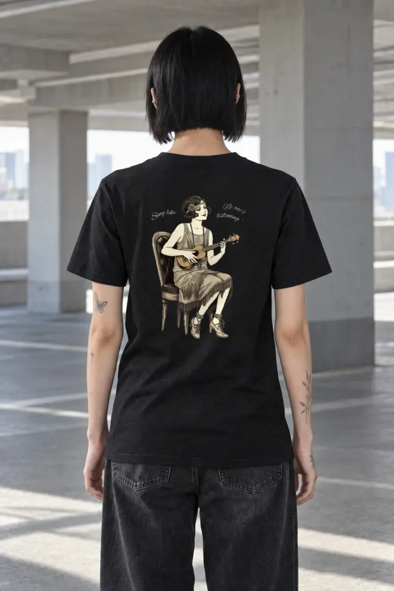 "Sing Like No One's Listening" Heavyweight Unisex Crewneck T-shirt