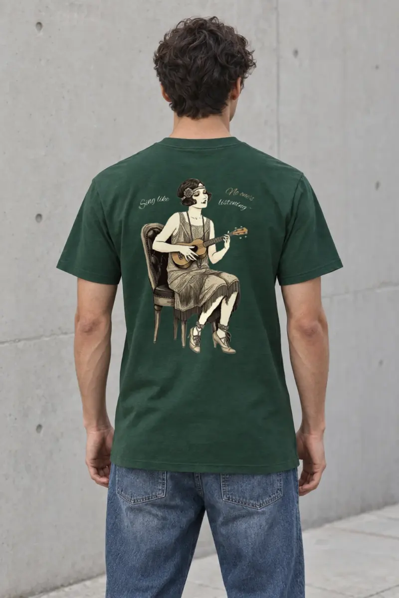 "Sing Like No One's Listening" Heavyweight Unisex Crewneck T-shirt | Gildan 5000
