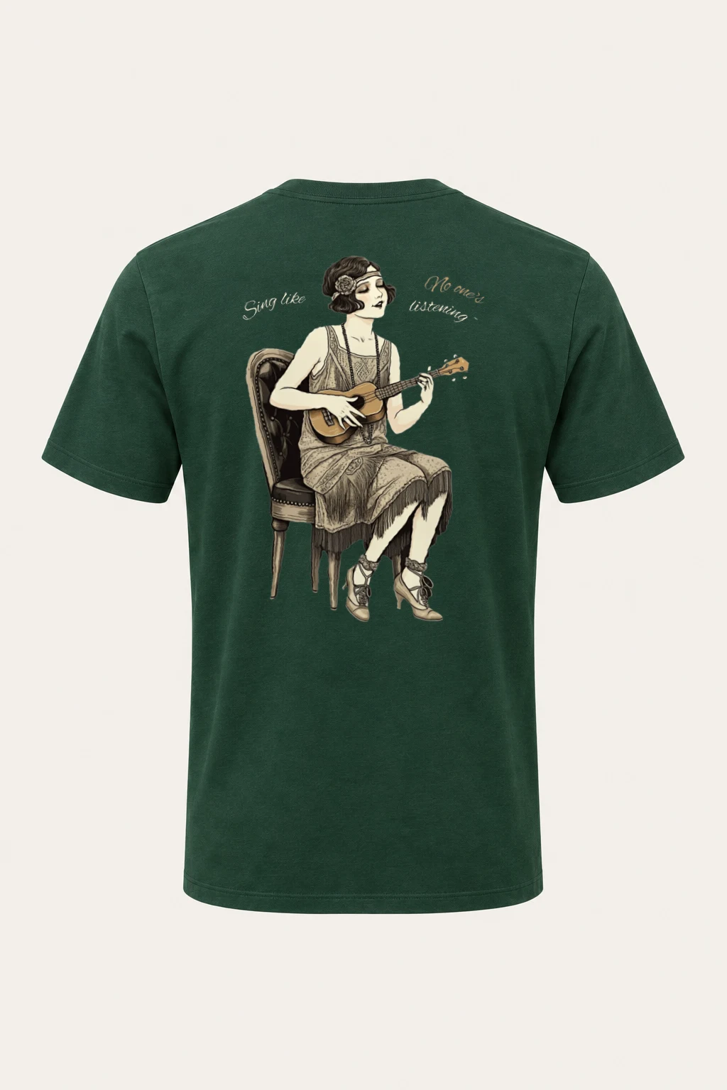 "Sing Like No One's Listening" Heavyweight Unisex Crewneck T-shirt | Gildan 5000