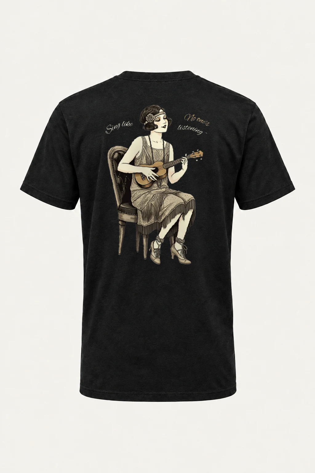 "Sing Like No One's Listening" Heavyweight Unisex Crewneck T-shirt | Gildan 5000