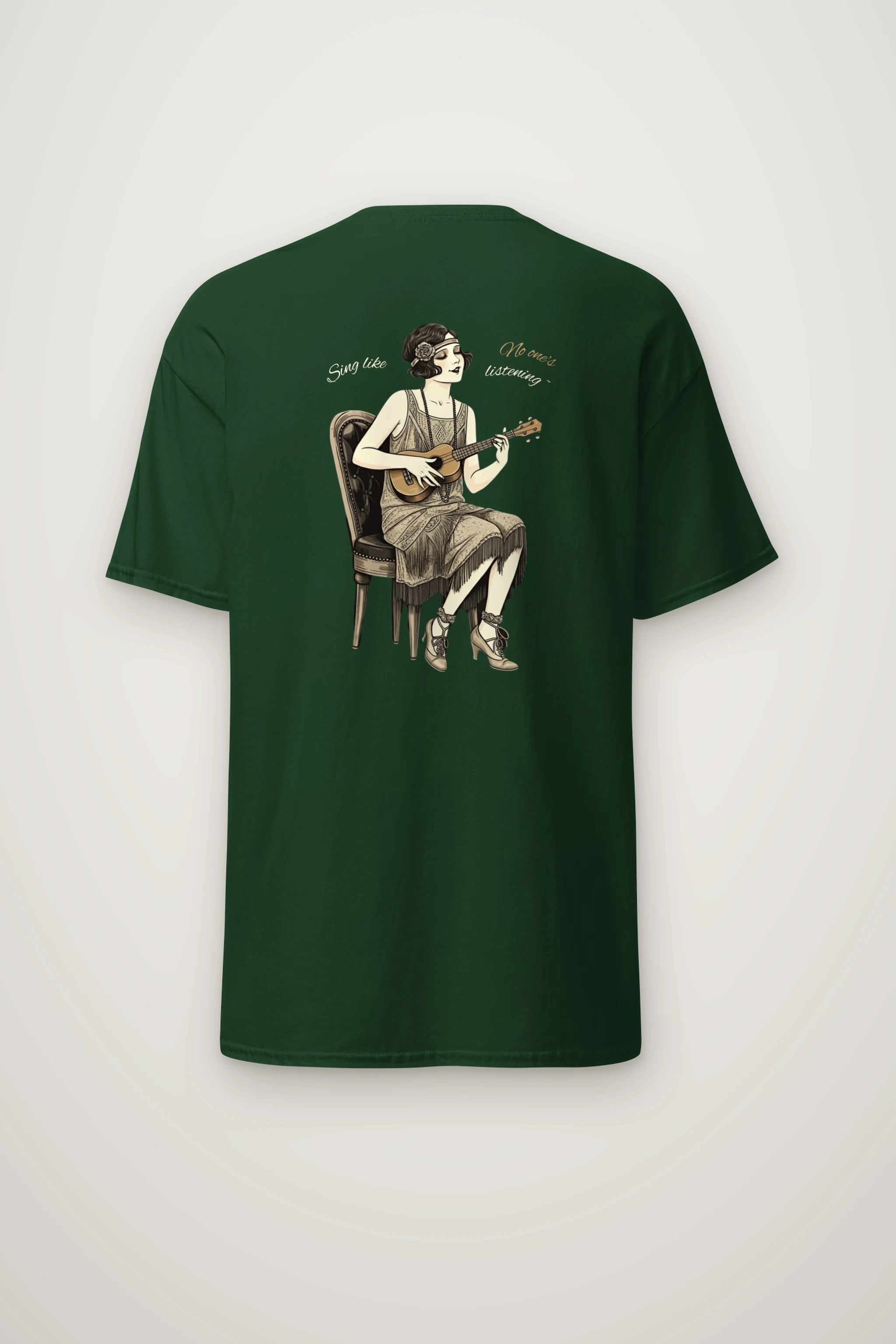 "Sing Like No One's Listening" Heavyweight Unisex Crewneck T-shirt