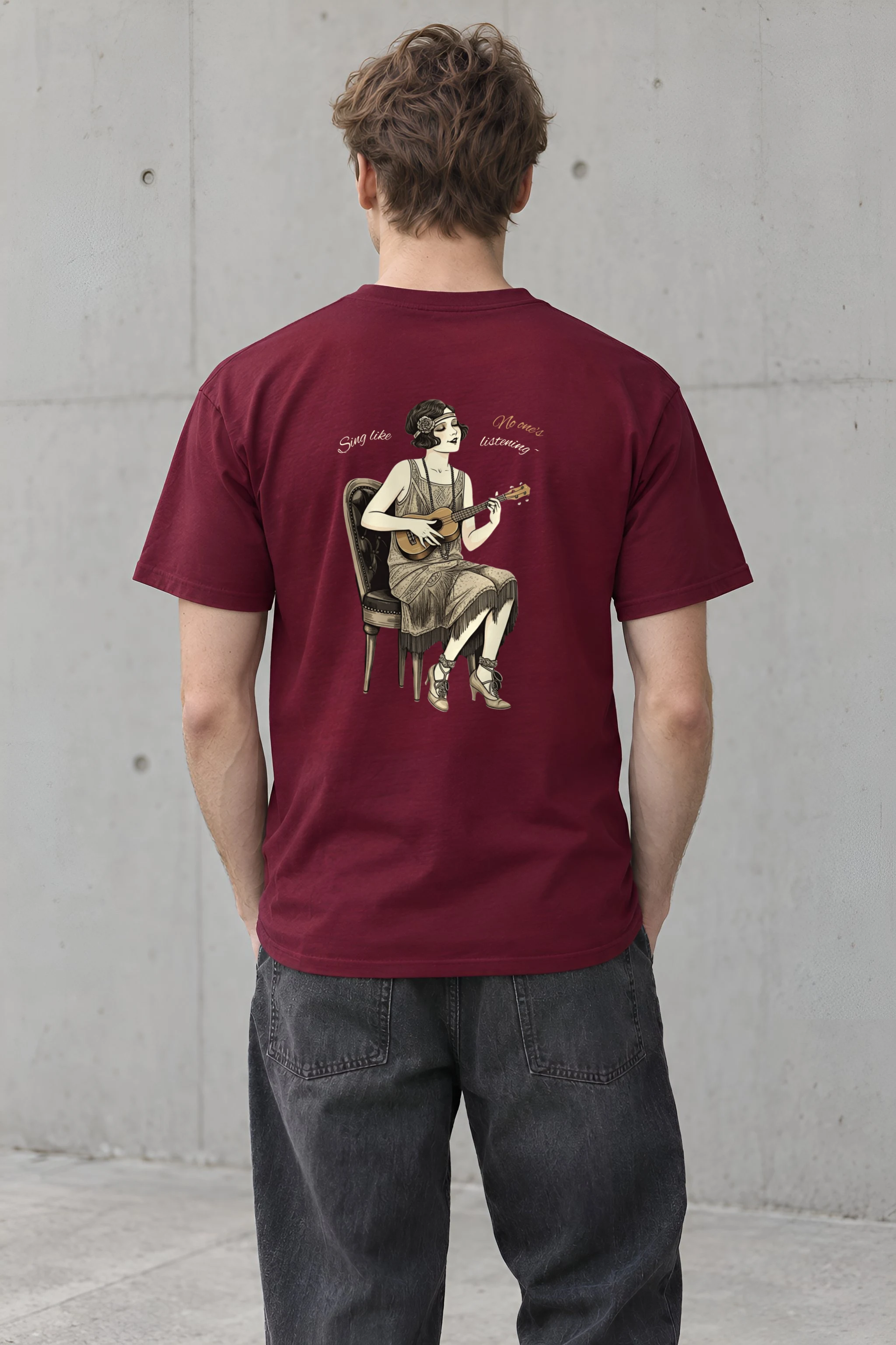 "Sing Like No One's Listening" Heavyweight Unisex Crewneck T-shirt