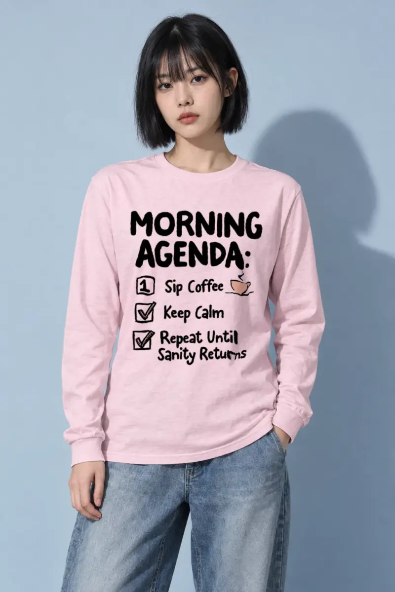 "Sip Coffee Keep Calm" Unisex Longsleeve T-shirt | Gildan 2400
