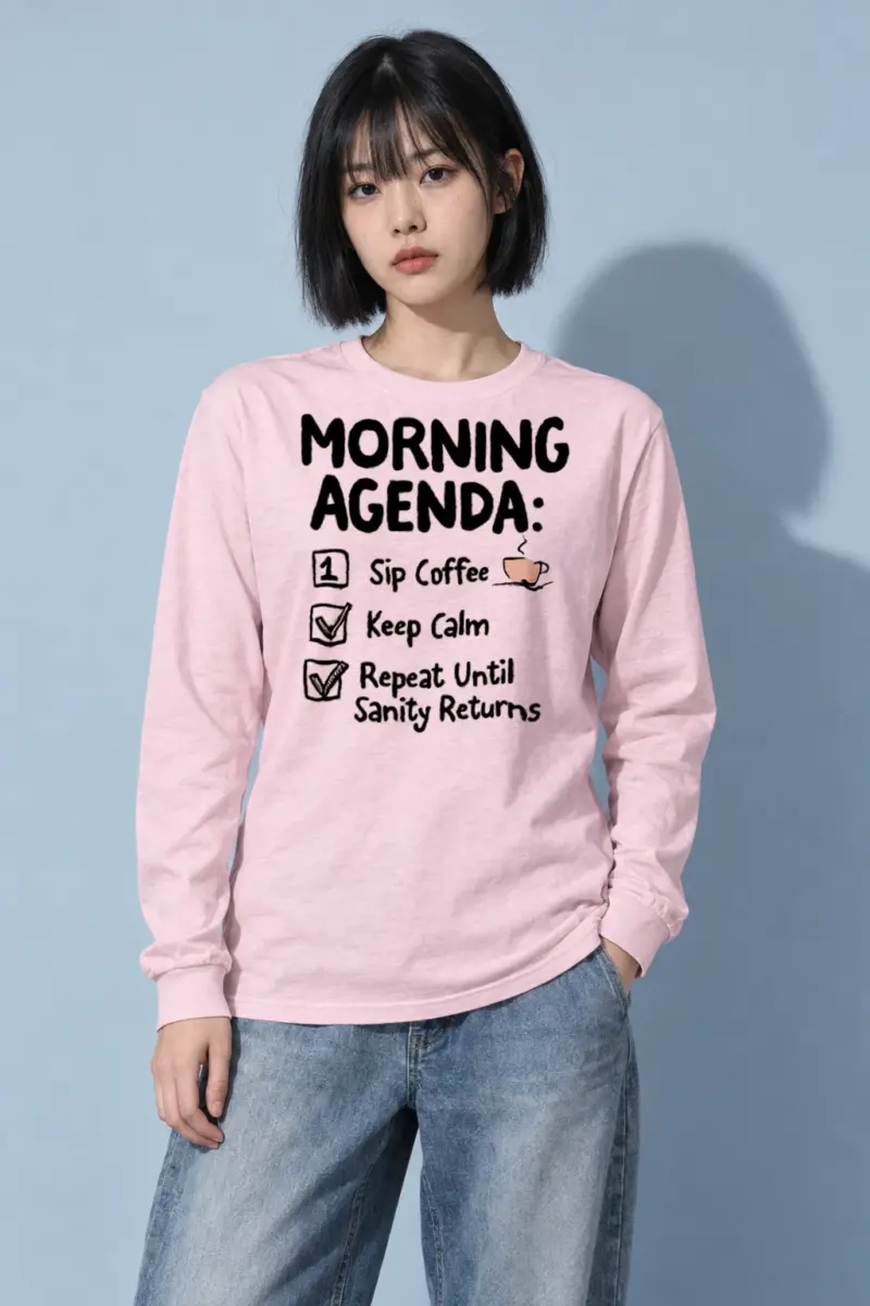 "Sip Coffee Keep Calm" Unisex Longsleeve T-shirt