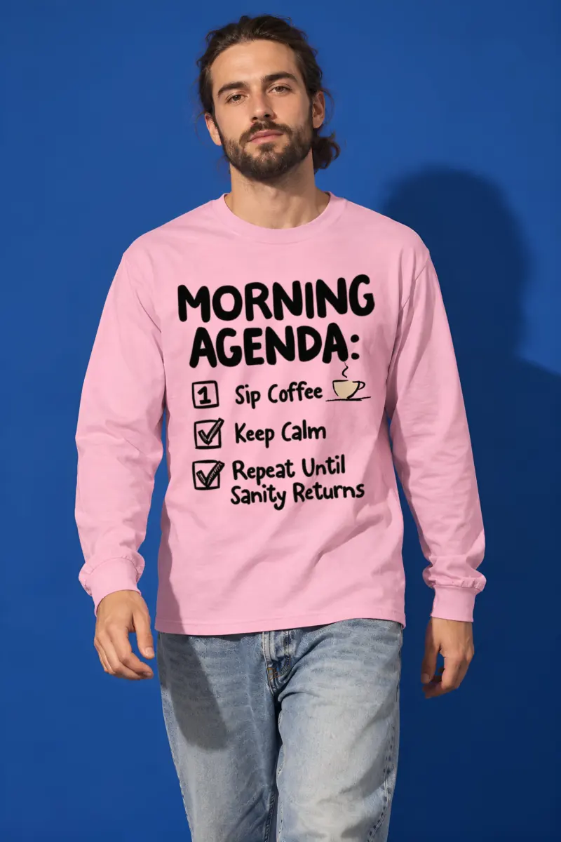 "Sip Coffee Keep Calm" Unisex Longsleeve T-shirt