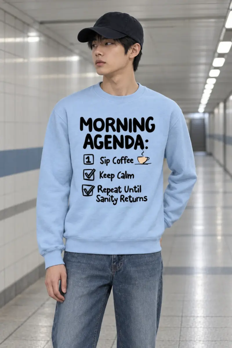 "Sip Coffee Repeat" Heavy Blend Unisex Crewneck Sweatshirt