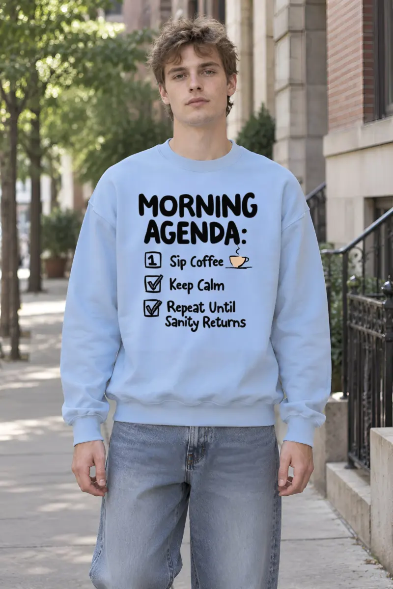 "Sip Coffee Repeat" Heavy Blend Unisex Crewneck Sweatshirt