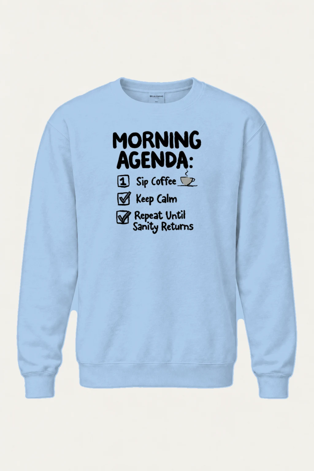 "Sip Coffee Repeat" Heavy Blend Unisex Crewneck Sweatshirt | Gildan 18000