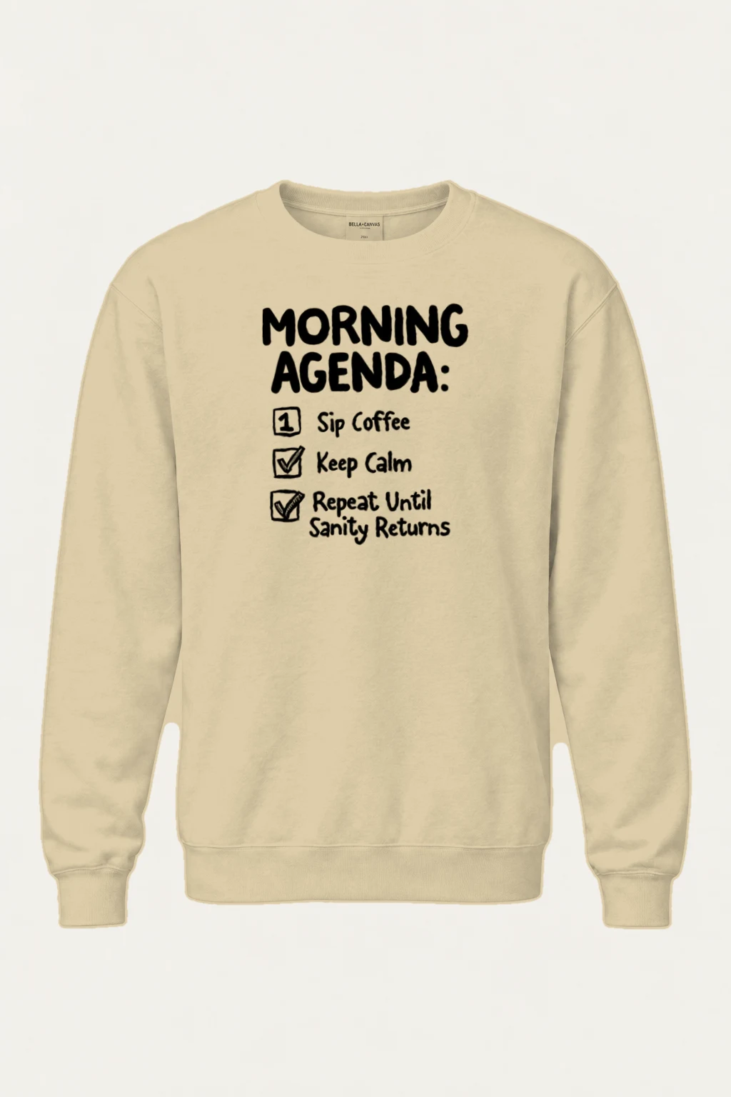 "Sip Coffee Repeat" Heavy Blend Unisex Crewneck Sweatshirt | Gildan 18000