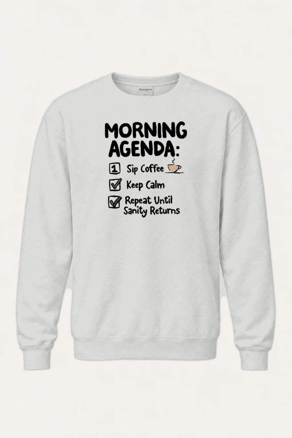 "Sip Coffee Repeat" Heavy Blend Unisex Crewneck Sweatshirt | Gildan 18000