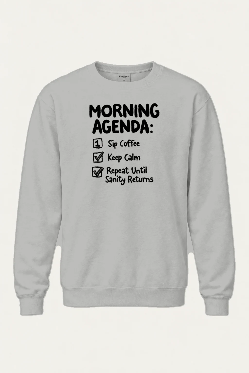 "Sip Coffee Repeat" Heavy Blend Unisex Crewneck Sweatshirt | Gildan 18000