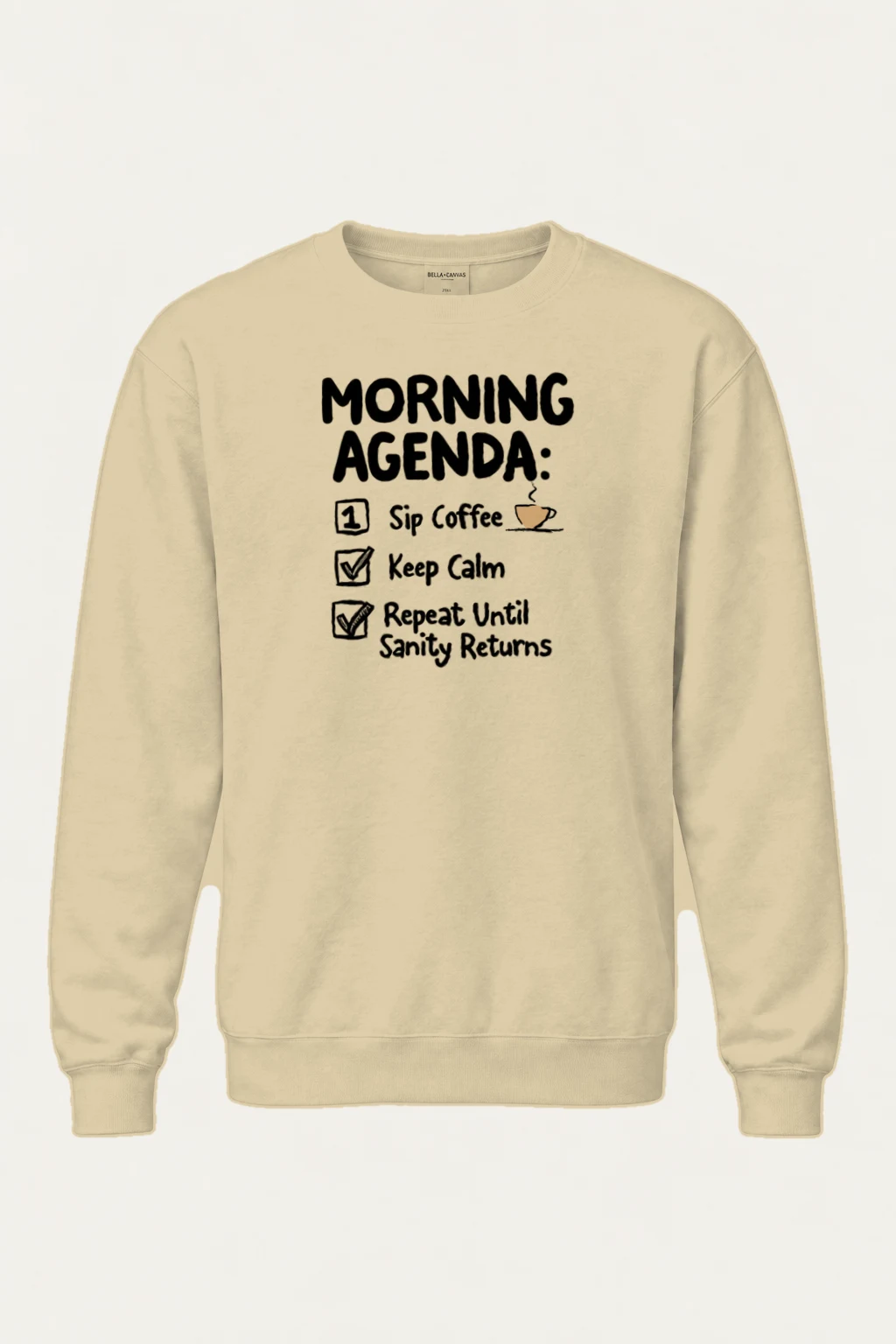 "Sip Coffee Repeat" Heavy Blend Unisex Crewneck Sweatshirt | Gildan 18000