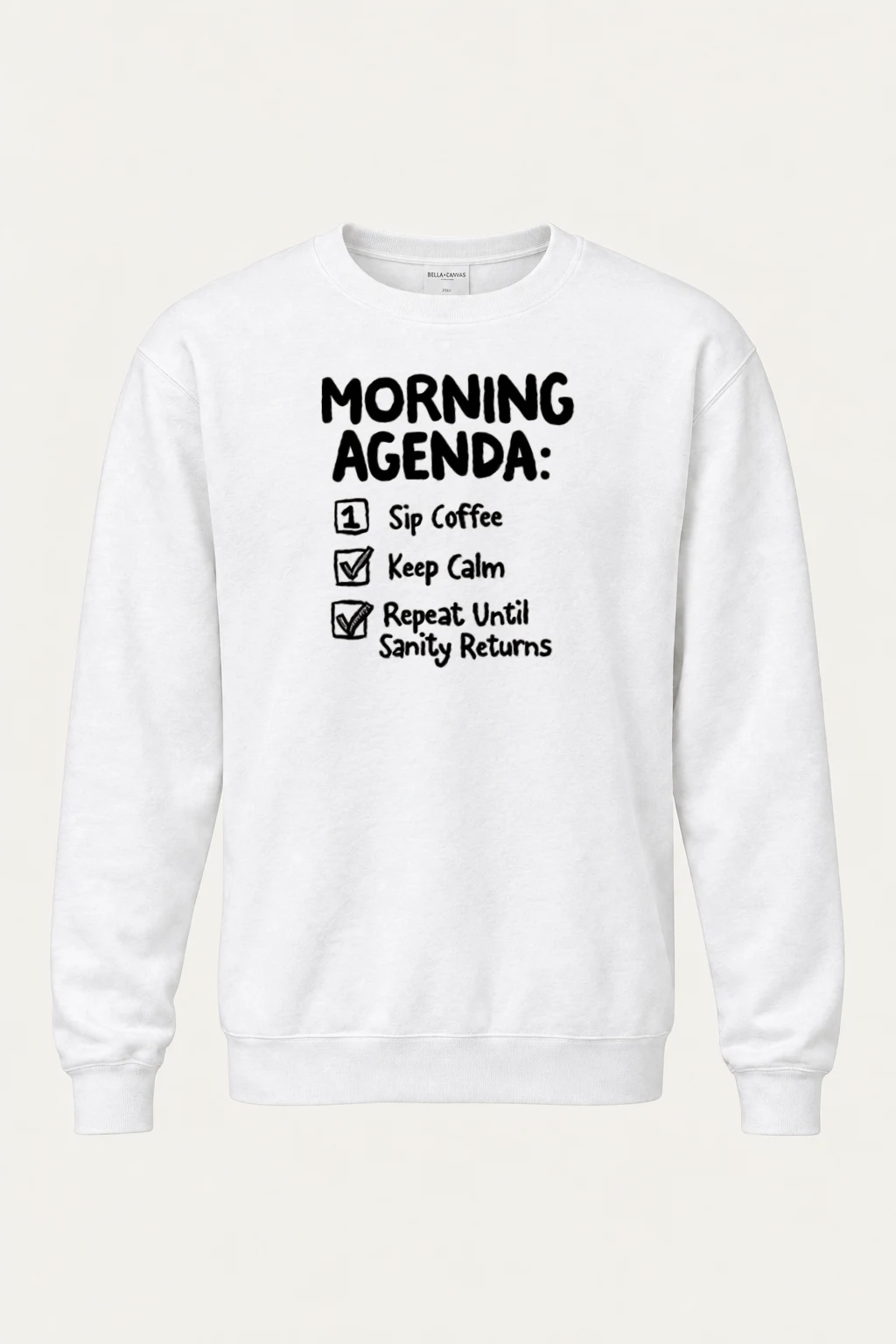 "Sip Coffee Repeat" Heavy Blend Unisex Crewneck Sweatshirt | Gildan 18000
