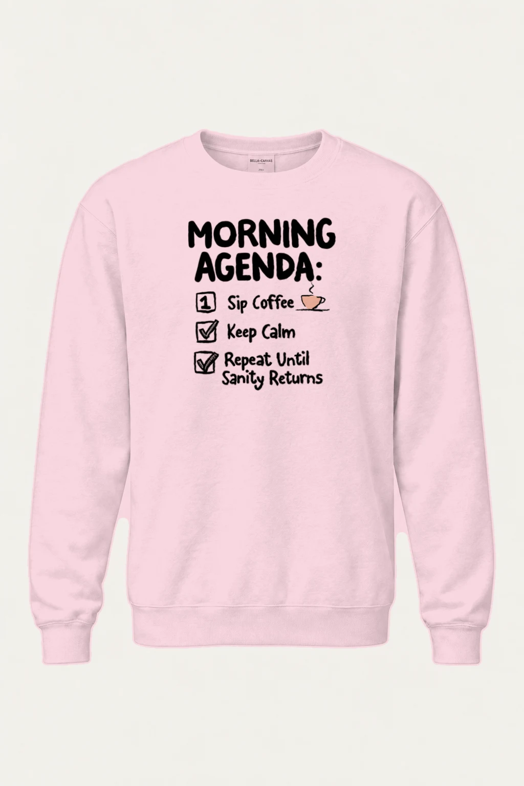 "Sip Coffee Repeat" Heavy Blend Unisex Crewneck Sweatshirt | Gildan 18000