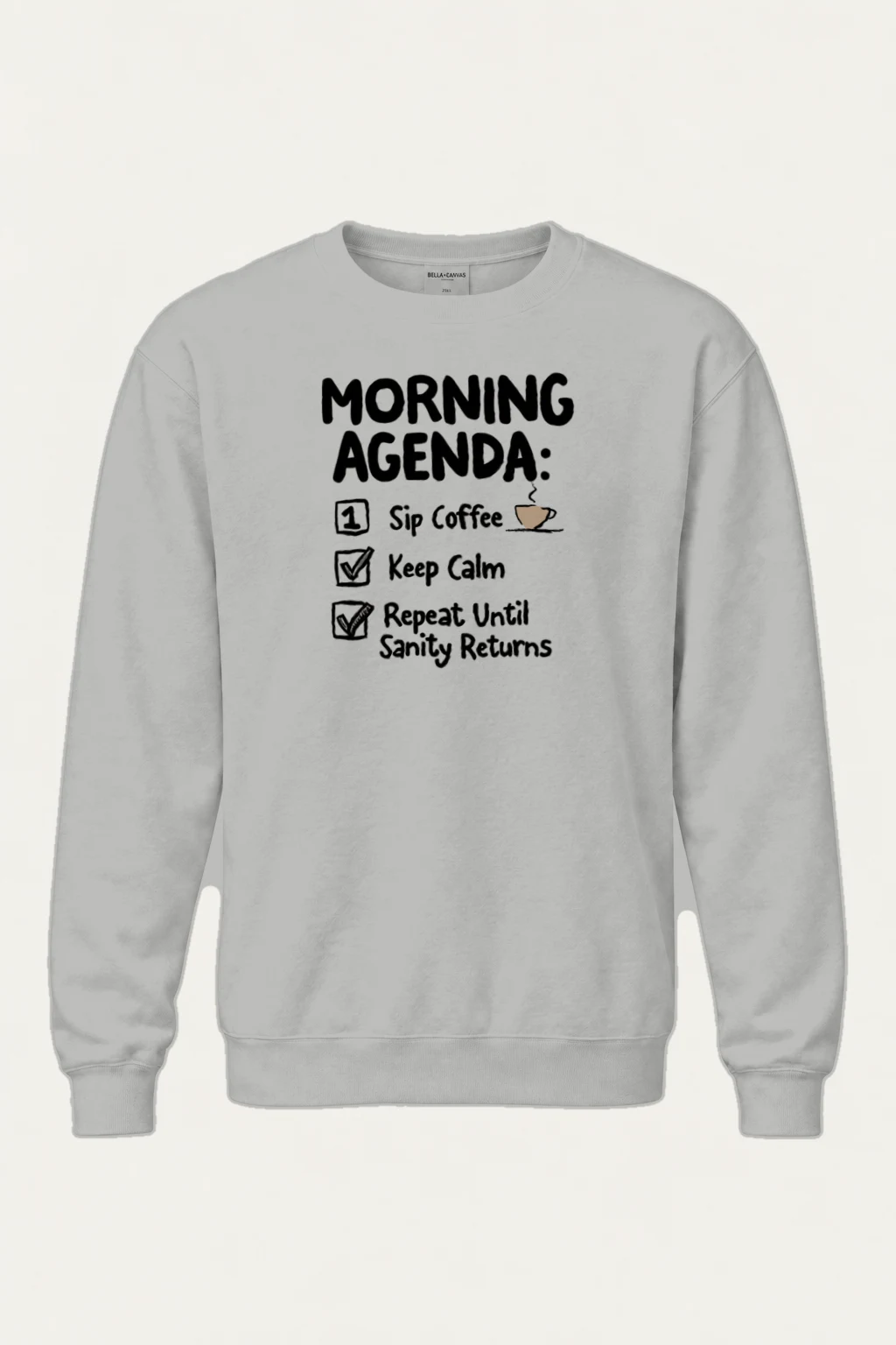 "Sip Coffee Repeat" Heavy Blend Unisex Crewneck Sweatshirt | Gildan 18000