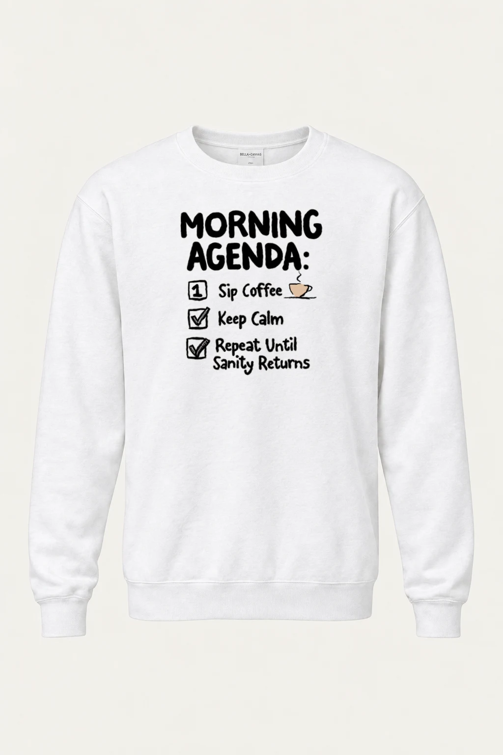 "Sip Coffee Repeat" Heavy Blend Unisex Crewneck Sweatshirt | Gildan 18000