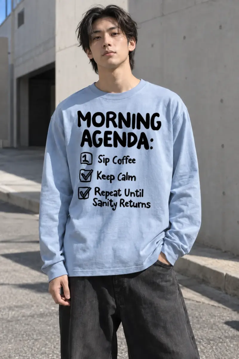 "Sip Coffee Repeat" Unisex Longsleeve T-shirt | Gildan 2400