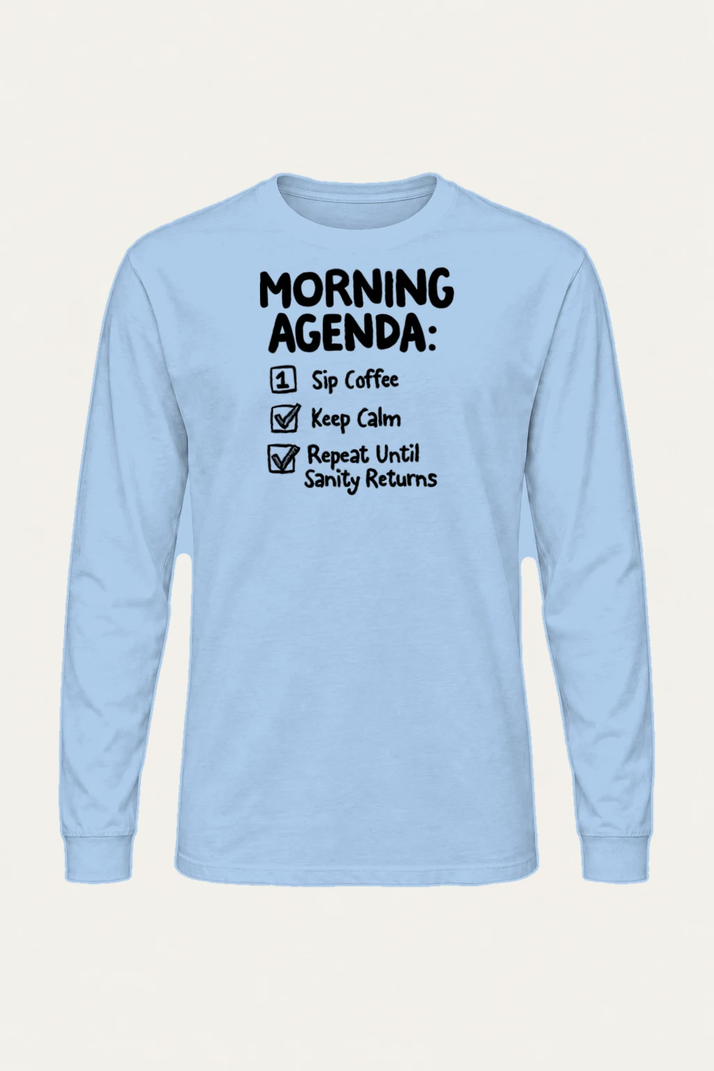 "Sip Coffee Repeat" Unisex Longsleeve T-shirt | Gildan 2400