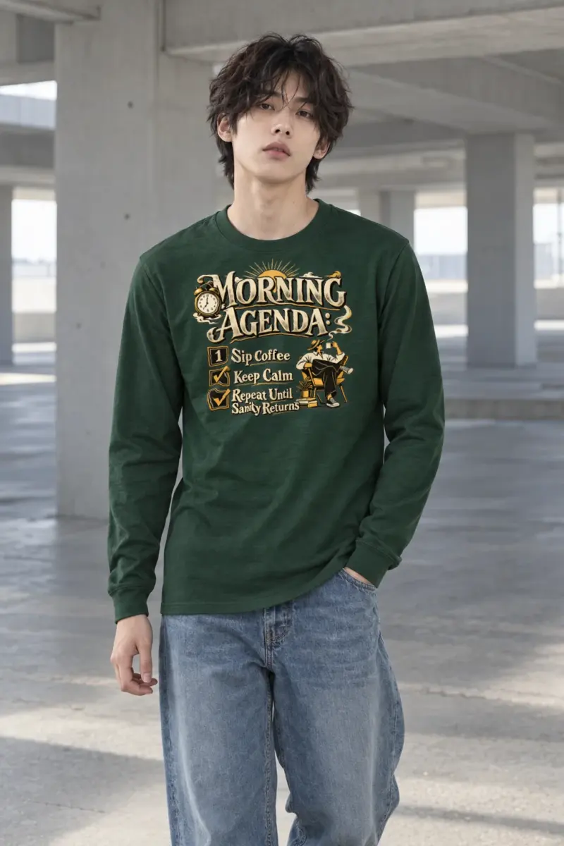 "Sip Coffee Repeat" Unisex Longsleeve T-shirt