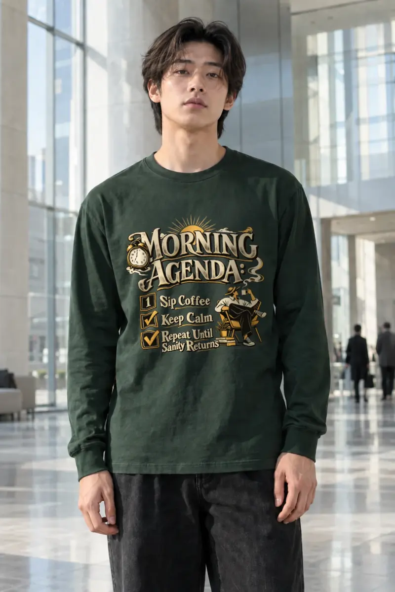 "Sip Coffee Repeat" Unisex Longsleeve T-shirt | Gildan 2400